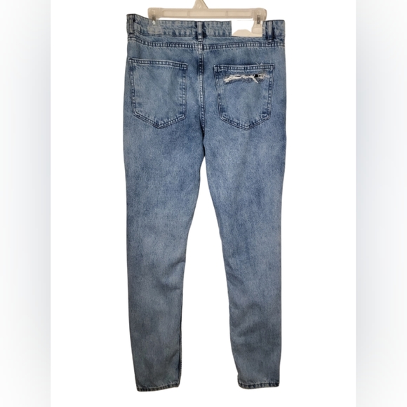 💕1x HOST PICK💕boohooMAN Young Men’s Butterfly Print Distressed Jeans.Size 32. - Picture 2 of 5